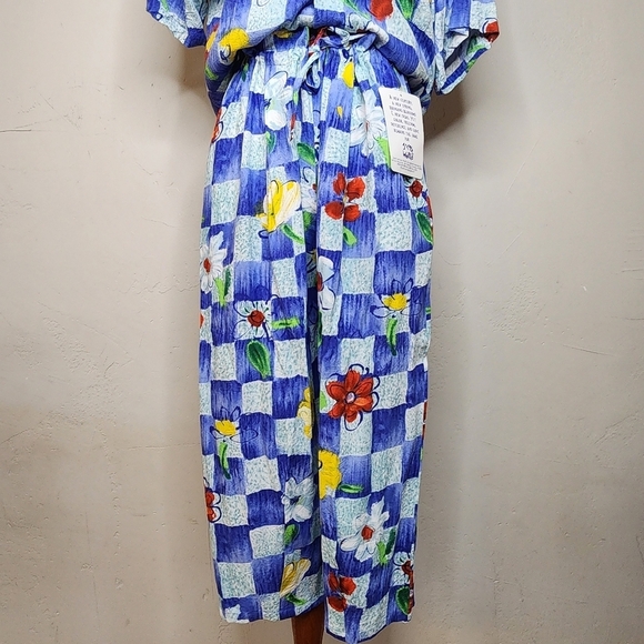 NWT Jams World 2 PC Button Down Shirt and Pants Set Vich Pattern Size Small - Picture 12 of 17
